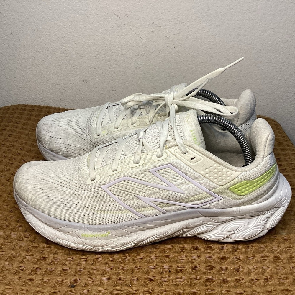 New Balance 1080v13 Sneakers Women's Sz 10 B FF X W1080F13 White Running Shoes